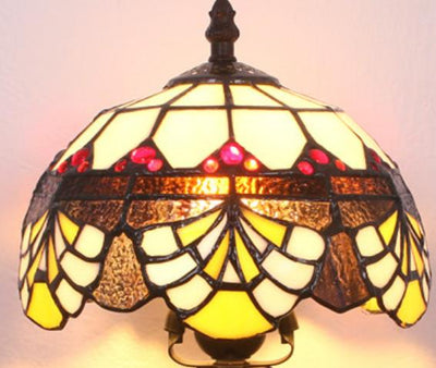 Tiffany Vintage Conch Buntglas-Tischlampe mit 1 Leuchte 