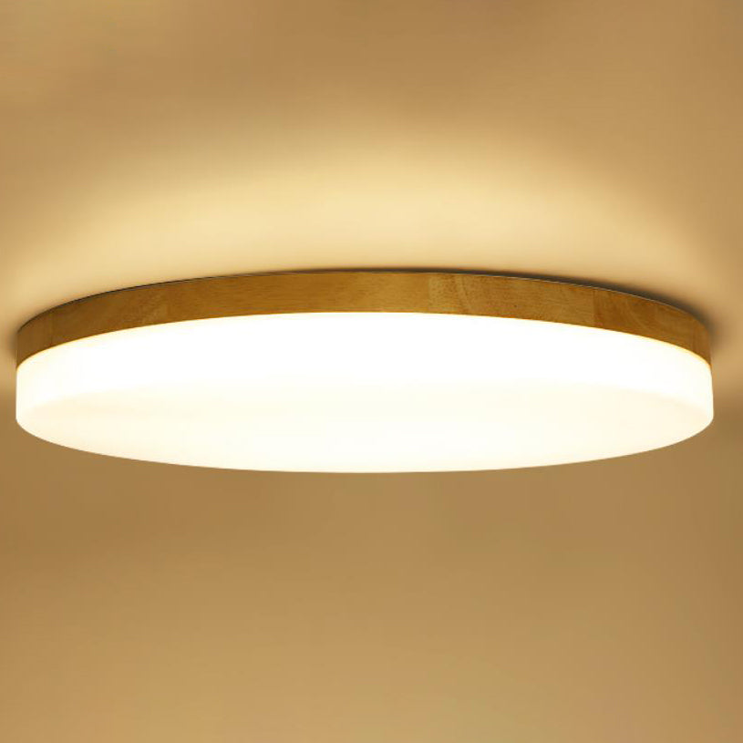 Modern Acrylic Shade Round Log LED Flush Mount Light