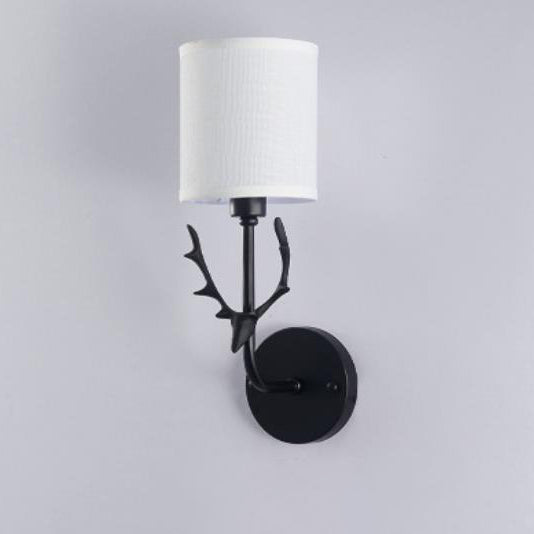 Conception de tête de cerf créative en tissu industriel 1-lumière applique murale 