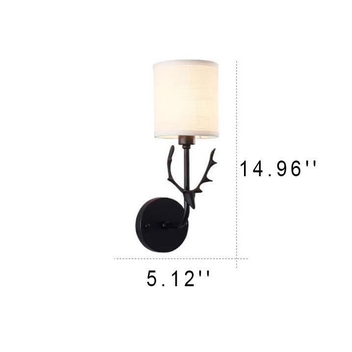 Conception de tête de cerf créative en tissu industriel 1-lumière applique murale 