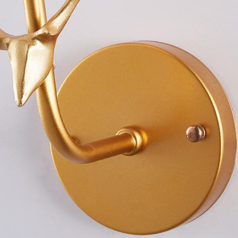 Conception de tête de cerf créative en tissu industriel 1-lumière applique murale 