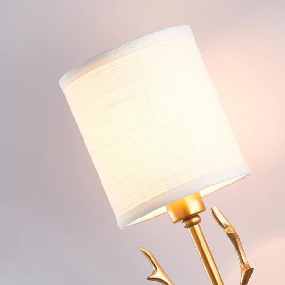 Conception de tête de cerf créative en tissu industriel 1-lumière applique murale 