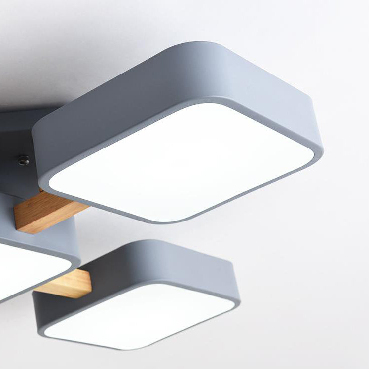 Moderne LED-Einbauleuchte mit kleiner Würfelkombination aus Acryl 