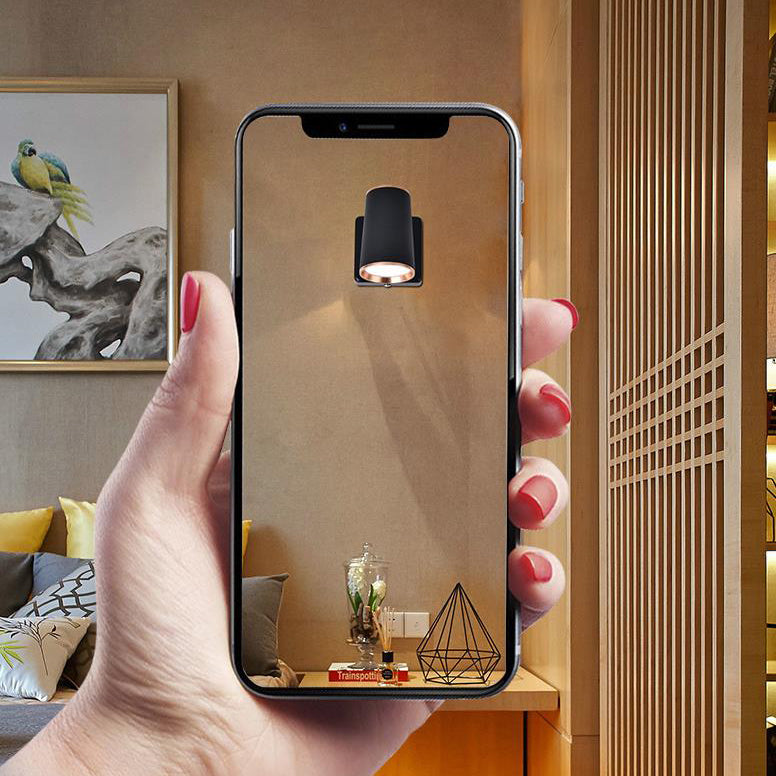 Lámpara Aplique de Pared de 1 Luz Giratoria Simple de Hierro Industrial 