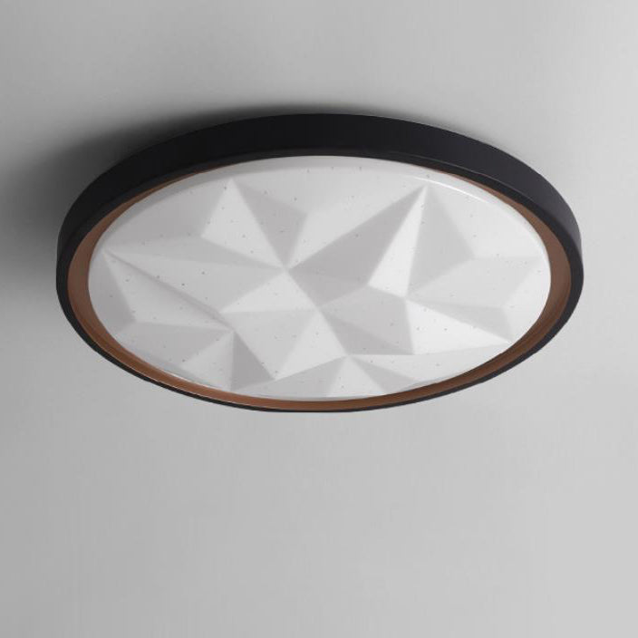 Modern Acrylic Star Pattern LED Round Flush Mount Light