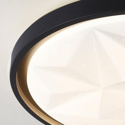 Modern Acrylic Star Pattern LED Round Flush Mount Light