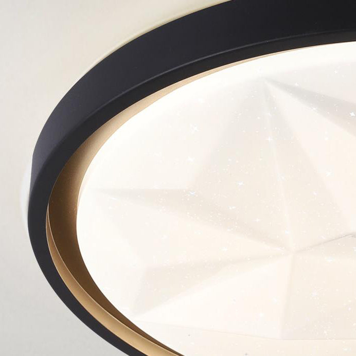 Moderne LED-Einbauleuchte mit rundem Sternmuster aus Acryl 