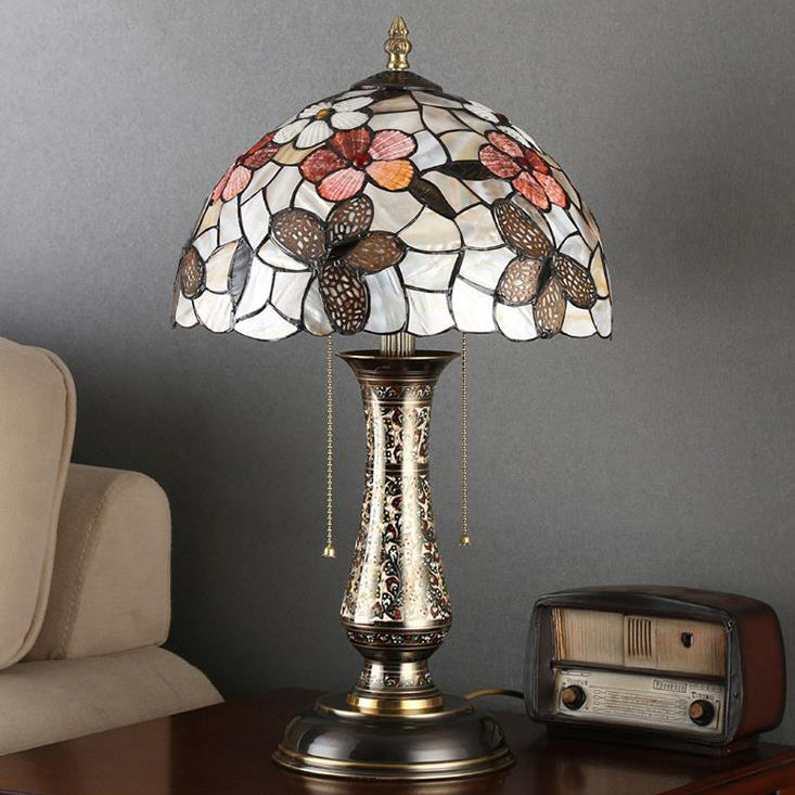 Tiffany European Shell Pattern 2-Light Table Lamp