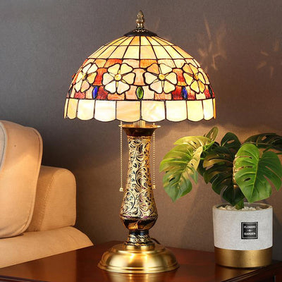 Tiffany European Shell Pattern 2-Light Table Lamp
