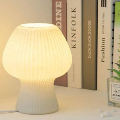 Modern Glass Vintage Tulip Design LED Night Light Table Lamp