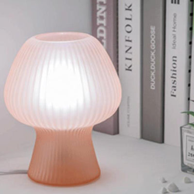 Modern Glass Vintage Tulip Design LED Night Light Table Lamp