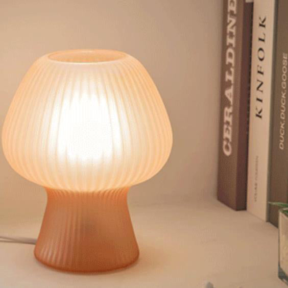 Modern Glass Vintage Tulip Design LED Night Light Table Lamp