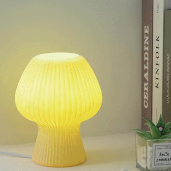 Modern Glass Vintage Tulip Design LED Night Light Table Lamp