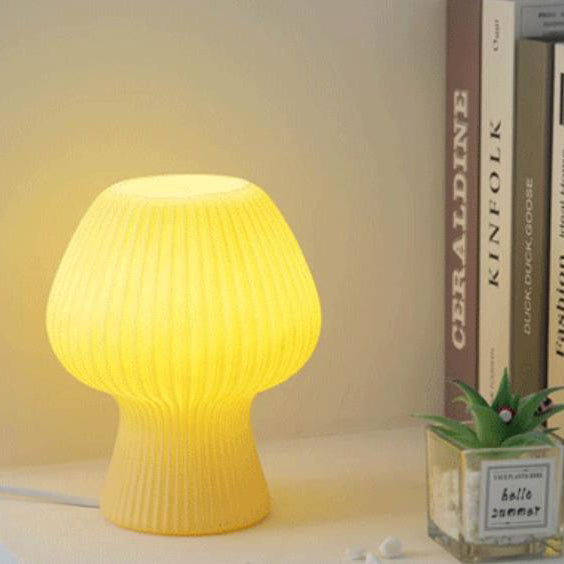 Modern Glass Vintage Tulip Design LED Night Light Table Lamp