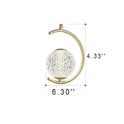 Modern Acrylic Round Ball Half Round LED Pendant Light