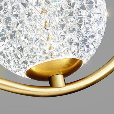 Modern Acrylic Round Ball Half Round LED Pendant Light