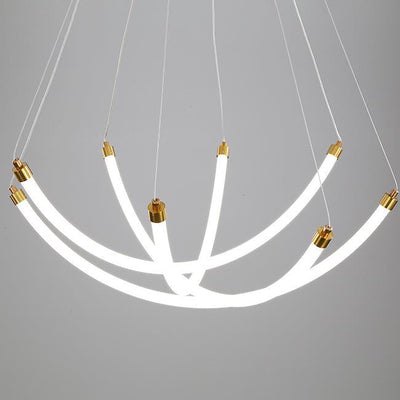 Nordic Creative Arc Line  Luminous LED Chandelier