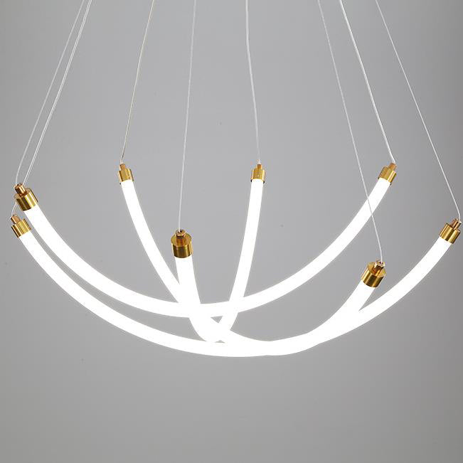 Nordic Creative Arc Line  Luminous LED Chandelier