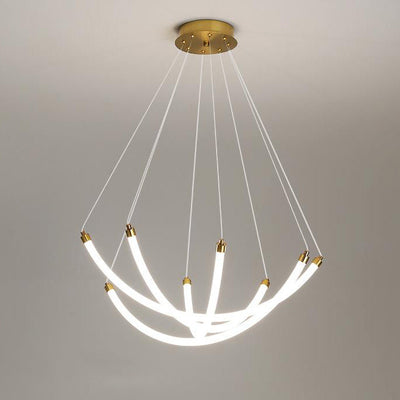 Nordic Creative Arc Line  Luminous LED Chandelier
