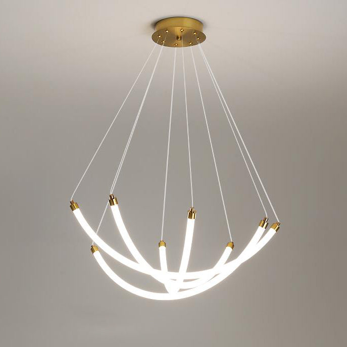 Nordic Creative Arc Line  Luminous LED Chandelier
