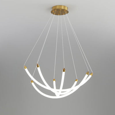 Nordic Creative Arc Line  Luminous LED Chandelier