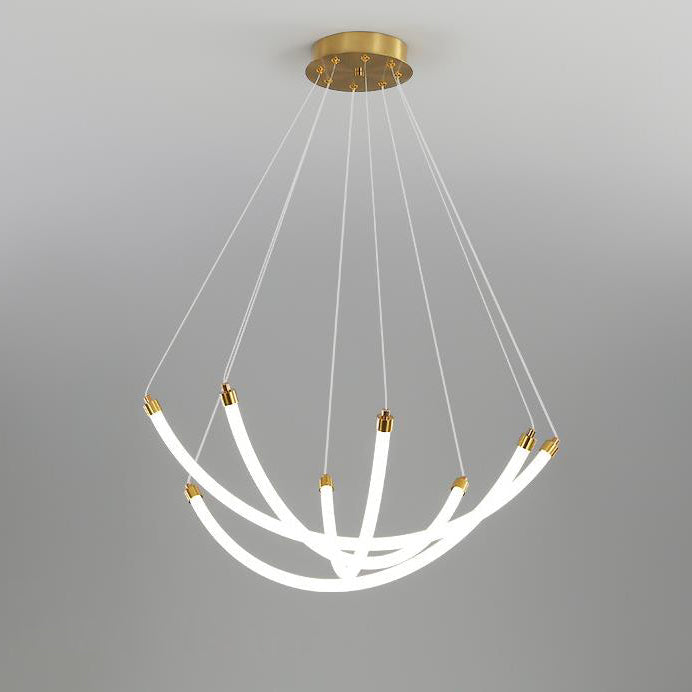 Nordic Creative Arc Line  Luminous LED Chandelier