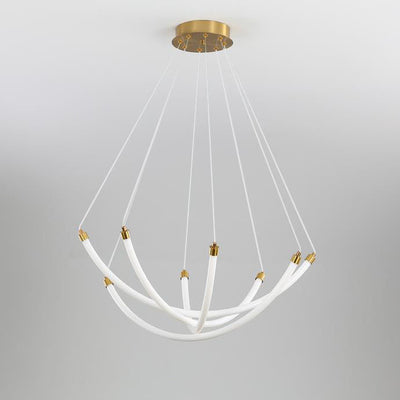Nordic Creative Arc Line  Luminous LED Chandelier