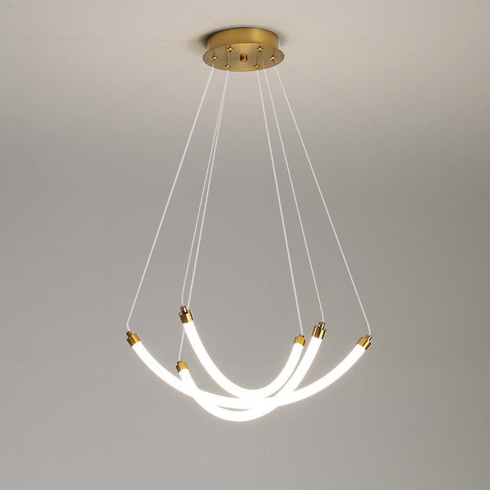 Nordic Creative Arc Line  Luminous LED Chandelier