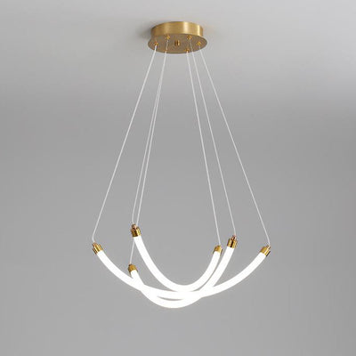 Nordic Creative Arc Line  Luminous LED Chandelier