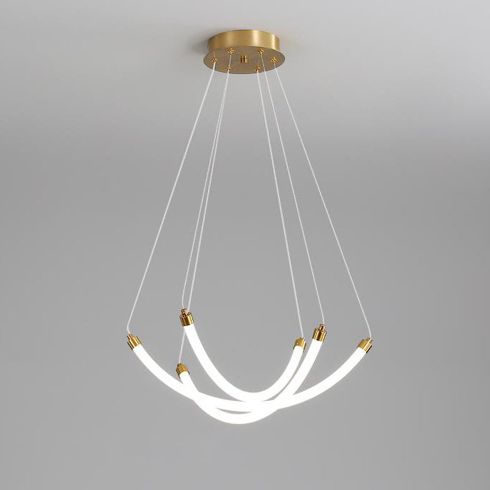 Nordic Creative Arc Line  Luminous LED Chandelier