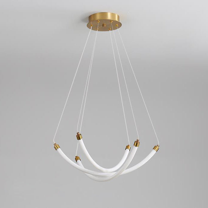 Nordic Creative Arc Line  Luminous LED Chandelier