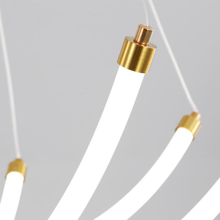 Nordic Creative Arc Line  Luminous LED Chandelier