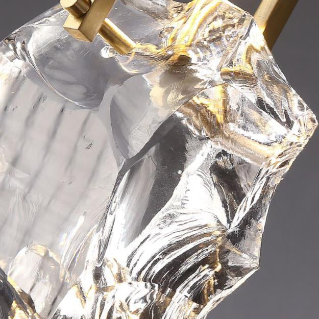 Luminaire suspendu moderne et minimaliste à 1 lumière en cristal Ice Cube 