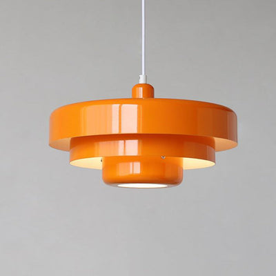Nordic Vintage mehrschichtige runde Metall-Pendelleuchte mit 1 Licht 