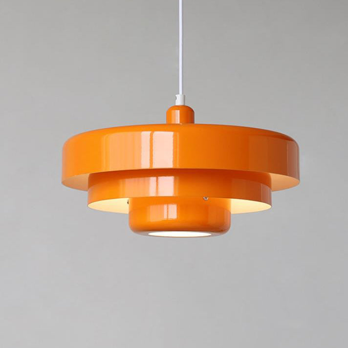 Nordic Vintage mehrschichtige runde Metall-Pendelleuchte mit 1 Licht 