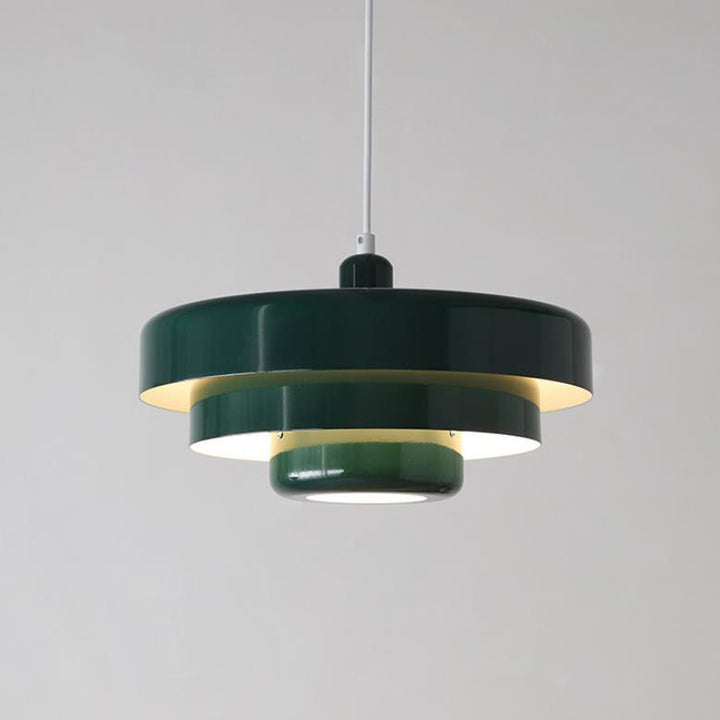 Nordic Vintage Multi-Layered Round Metal 1-Light Pendant Light