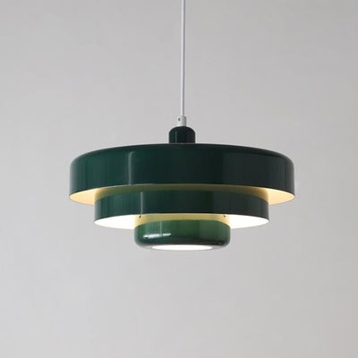 Nordic Vintage Multi-Layered Round Metal 1-Light Pendant Light