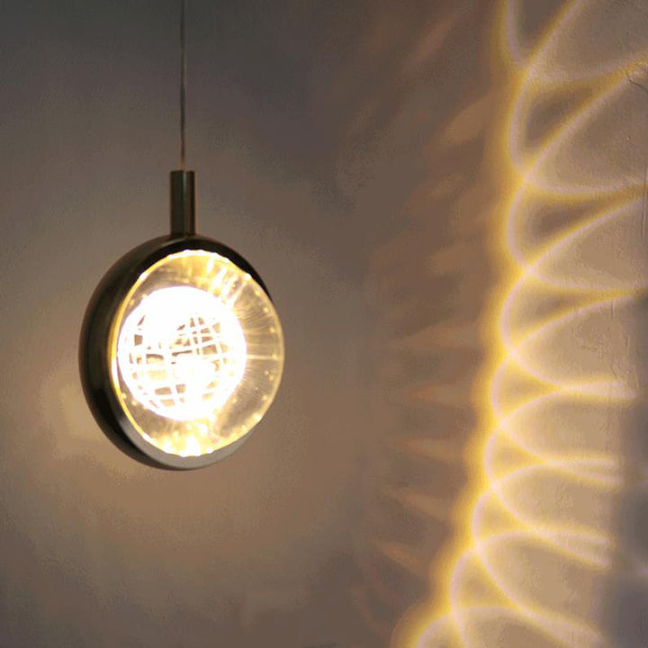 Lampe suspendue LED multi-styles en boule de cristal tridimensionnelle créative 
