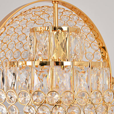 Nordic Luxury Brass Crystal halbkreisförmige drehbare 1-Licht-Pendelleuchte 