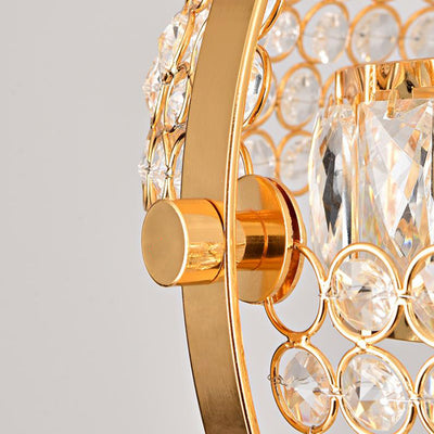 Nordic Luxury Brass Crystal halbkreisförmige drehbare 1-Licht-Pendelleuchte 