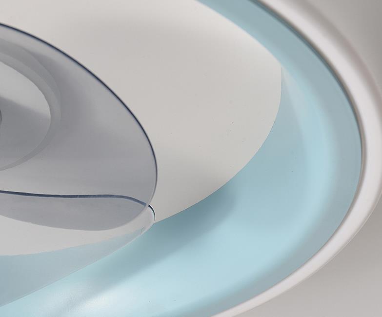 Einfacher moderner Acryl-Leichtgewicht-LED-Deckenventilator mit Licht 