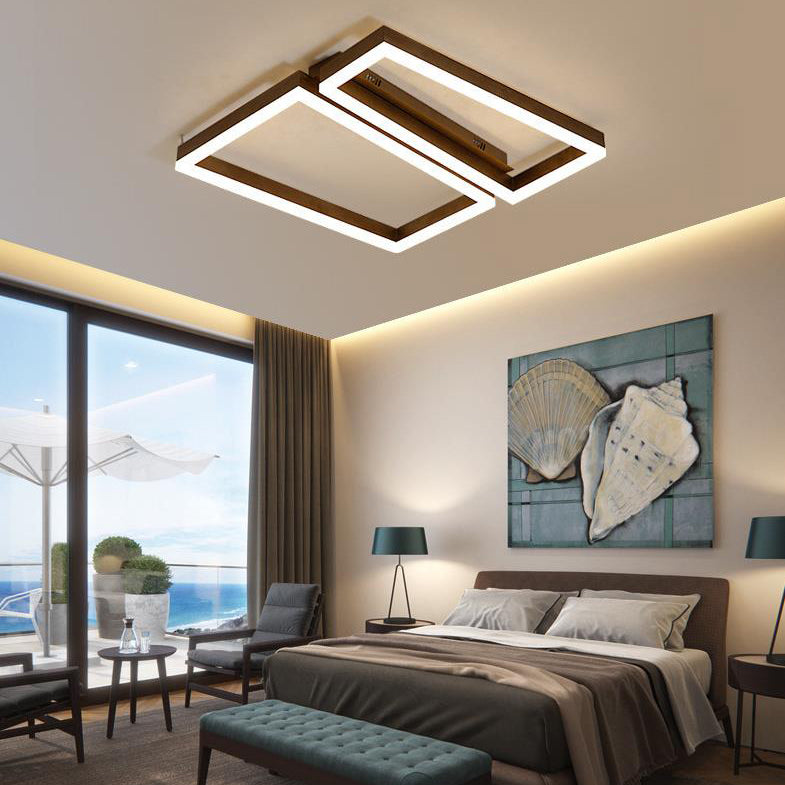 Simple Creative Geometric Shaped LED Flush Mount Light