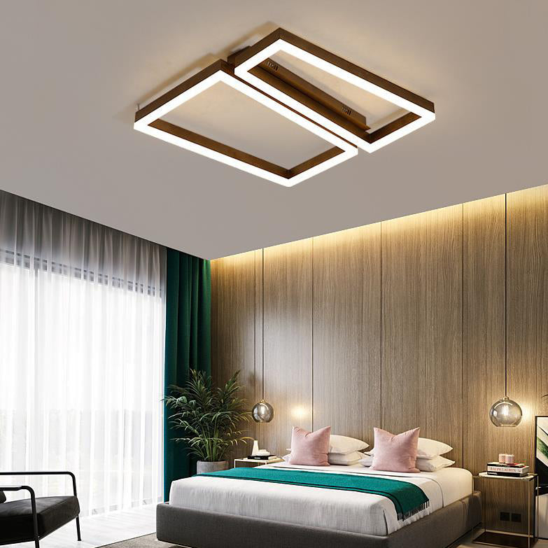 Simple Creative Geometric Shaped LED Flush Mount Light