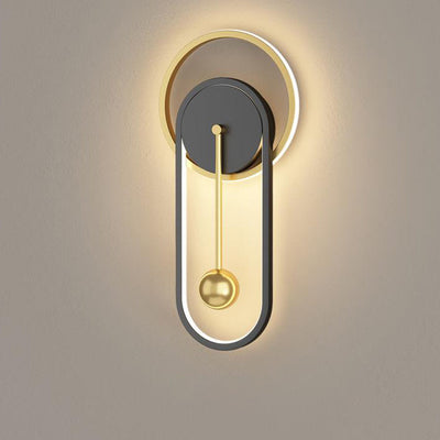 تصميم ساعة حائط حديدية صناعية نوردية مع مصباح حائط LED 