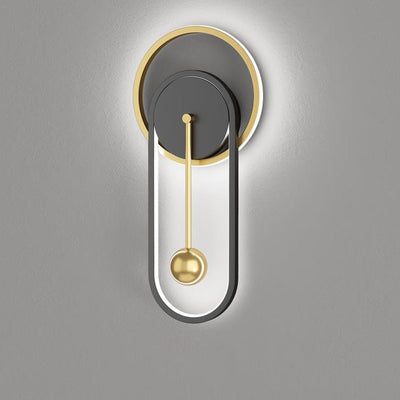 تصميم ساعة حائط حديدية صناعية نوردية مع مصباح حائط LED 
