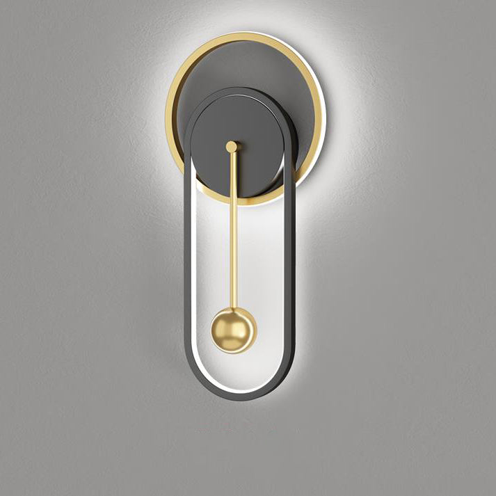 تصميم ساعة حائط حديدية صناعية نوردية مع مصباح حائط LED 