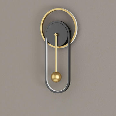 تصميم ساعة حائط حديدية صناعية نوردية مع مصباح حائط LED 