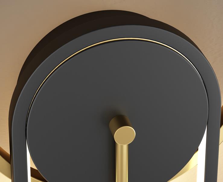 تصميم ساعة حائط حديدية صناعية نوردية مع مصباح حائط LED 