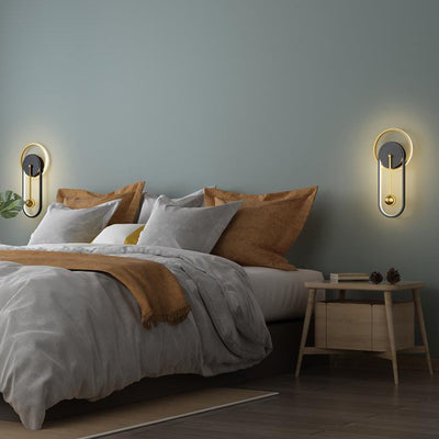 تصميم ساعة حائط حديدية صناعية نوردية مع مصباح حائط LED 