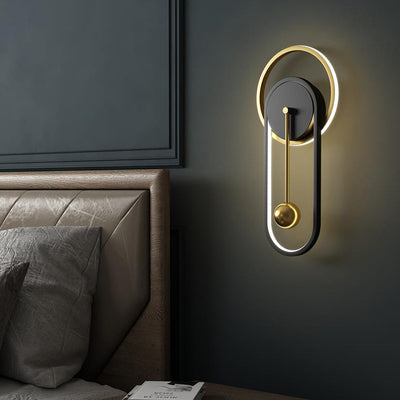 تصميم ساعة حائط حديدية صناعية نوردية مع مصباح حائط LED 